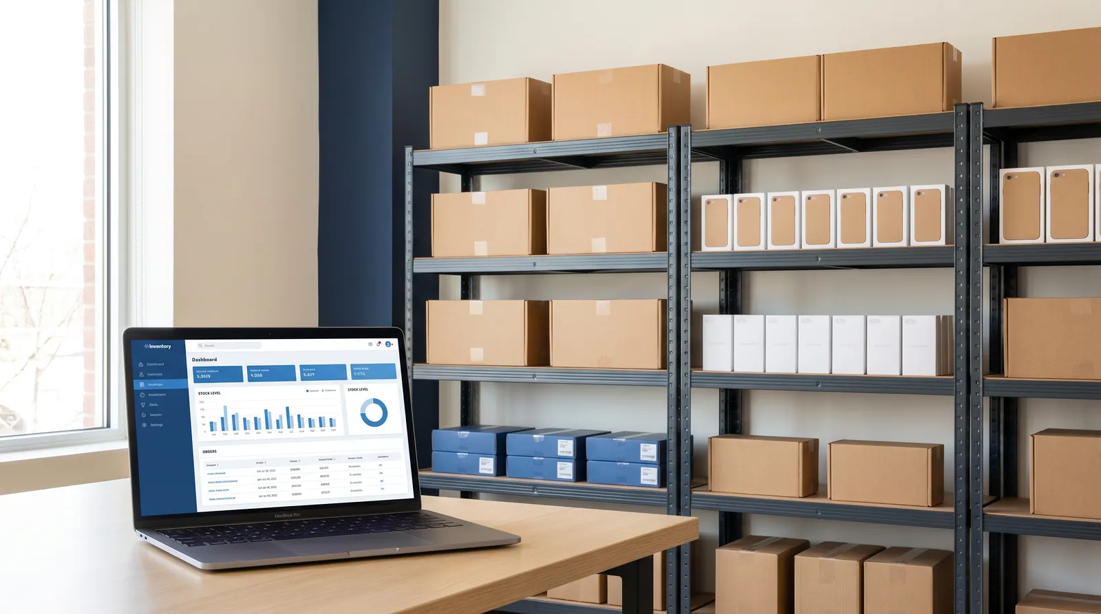Modern DTC Shopify business inventory workspace