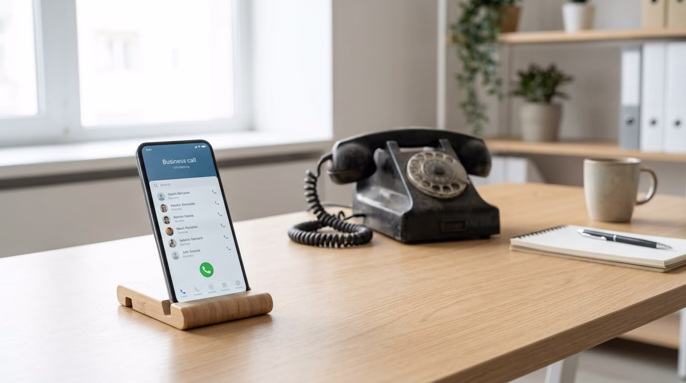 Best office phones for small business — a smartphone replacing a desk phone