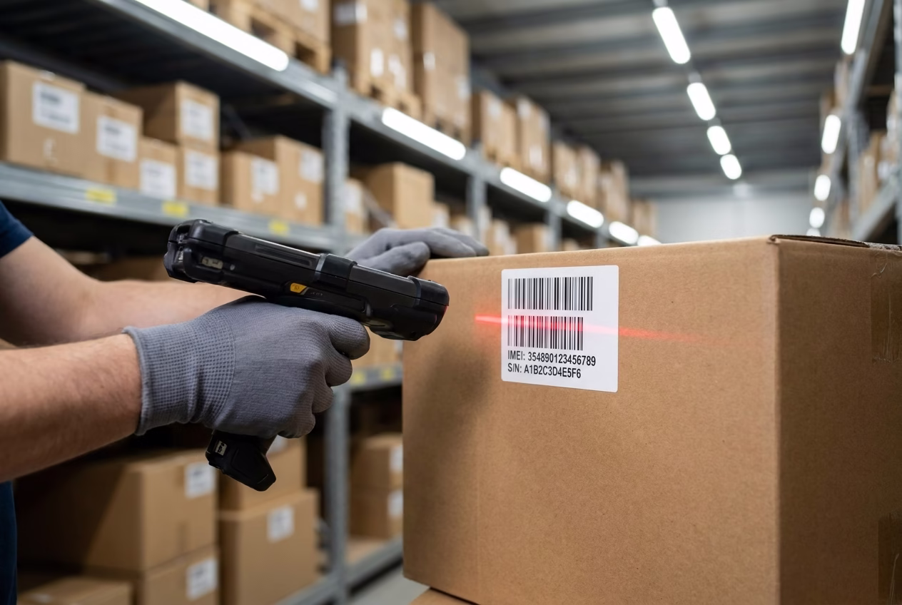 IMEI scanning and serial number tracking for audit-ready healthcare mobile device shipments