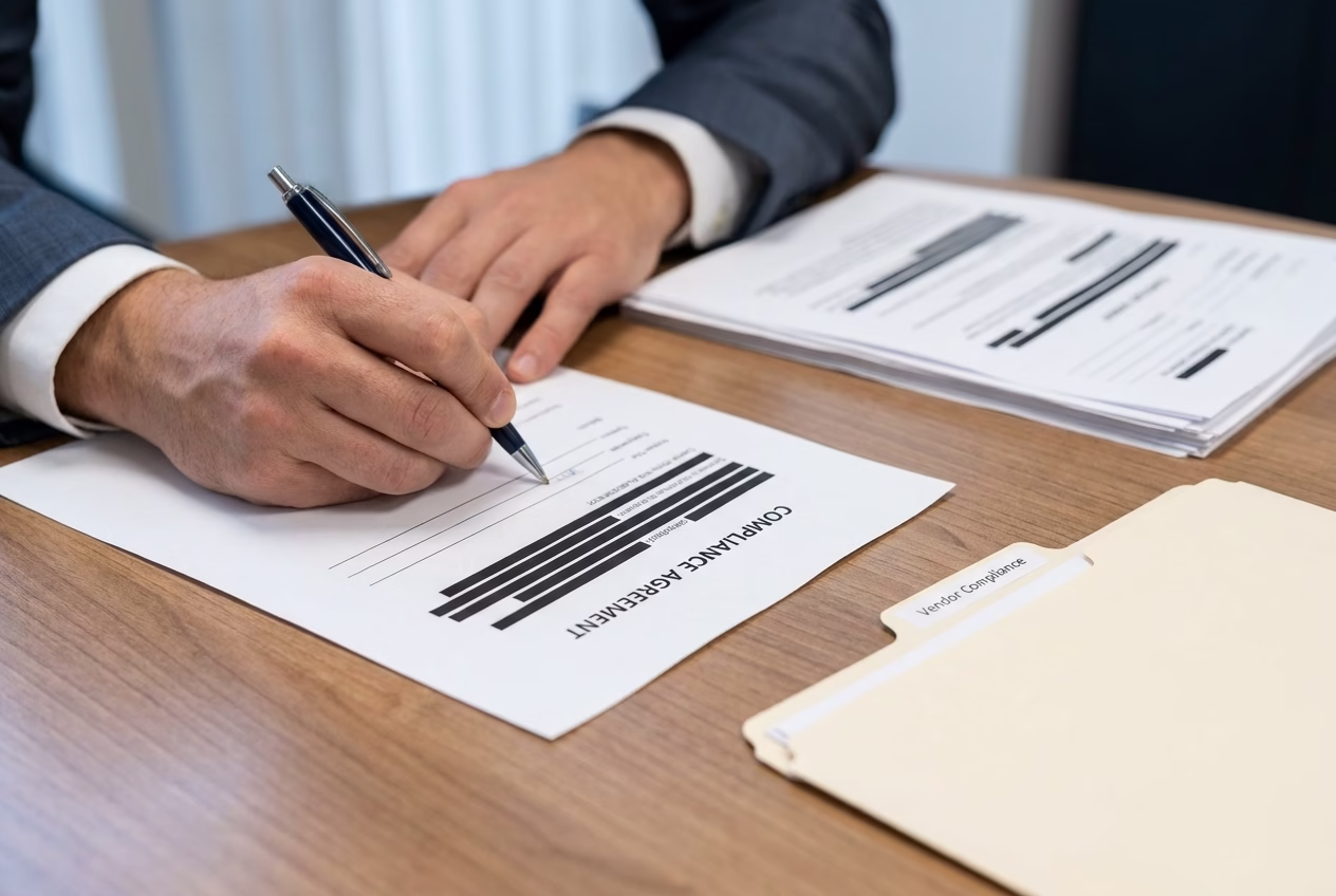 Vendor compliance documentation for mobile devices for healthcare procurement, including BAA and security attestations