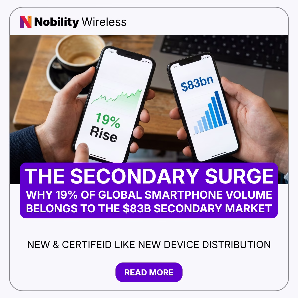 Infographic detailing the latest secondary smartphone market trends 2026, showcasing a rise in circular enterprise device procurement and an 83 billion dollar valuation.