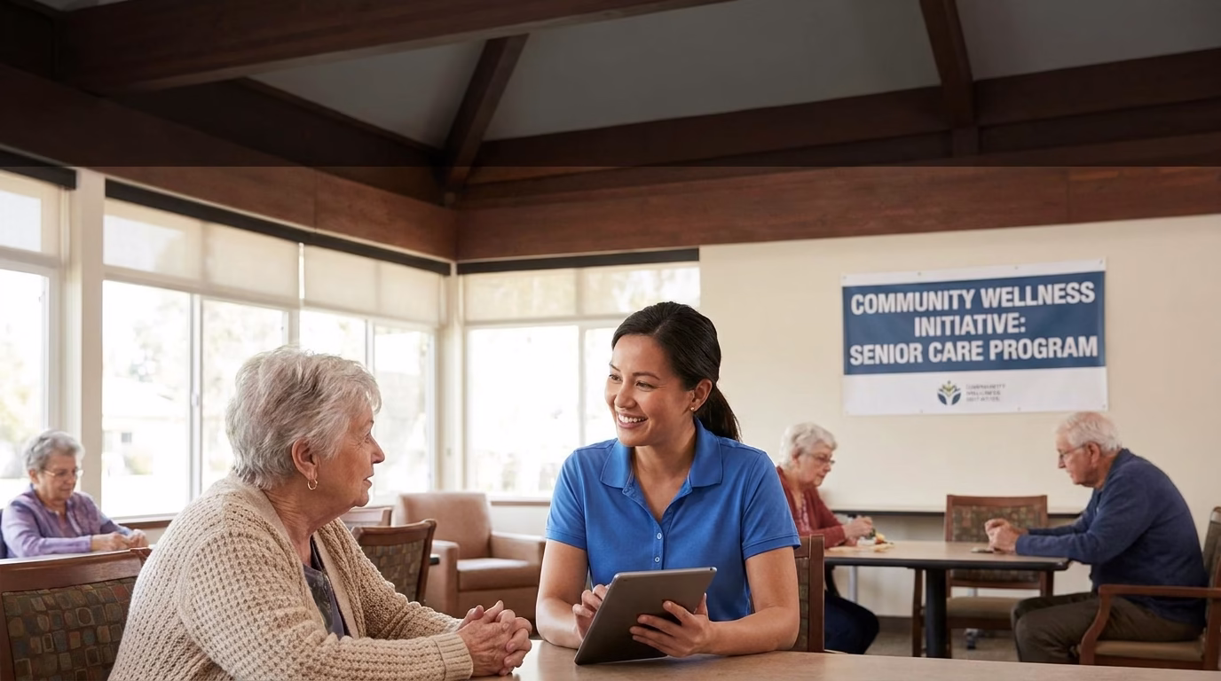 Non-profit healthcare worker providing community wellness services and health support to diverse population
