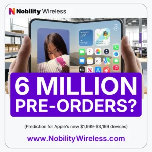 iPhone Duo foldable iPhone held open with 6 million pre-orders prediction headline